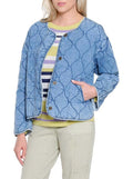 Quilted Denim Jacket In Medium Indigo