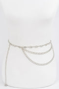 Sparkling Rhinestone Chain Waist Belt