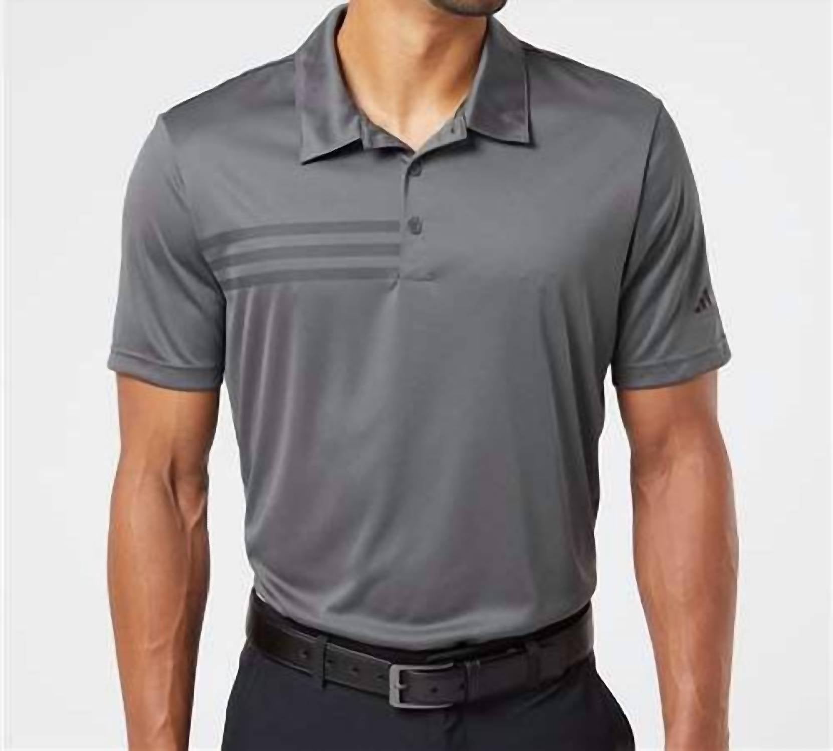 Men's 3-Stripes Chest Top In Grey/black