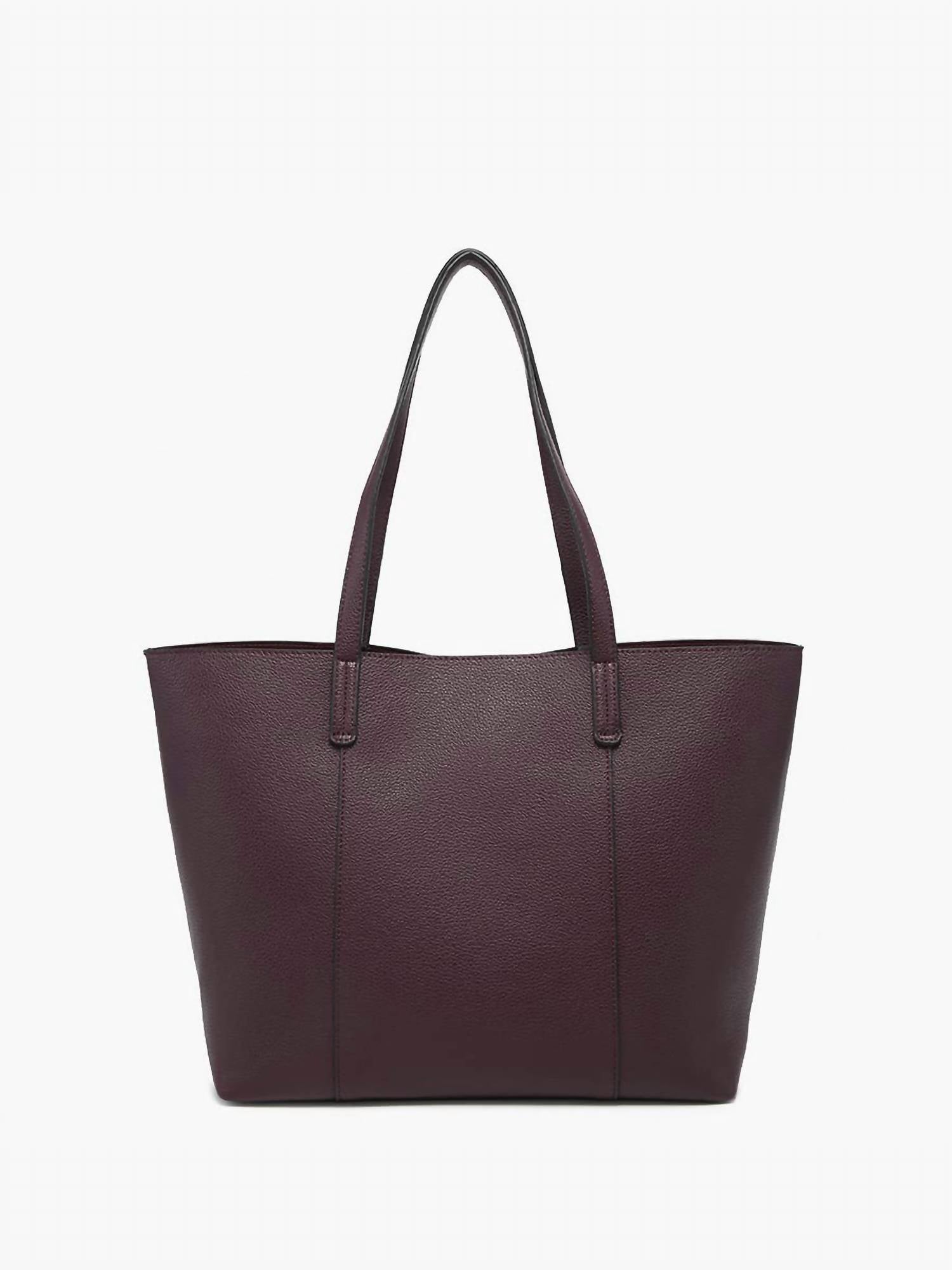 Women's Millie Classic Paneled Tote Bag In Dark Plum