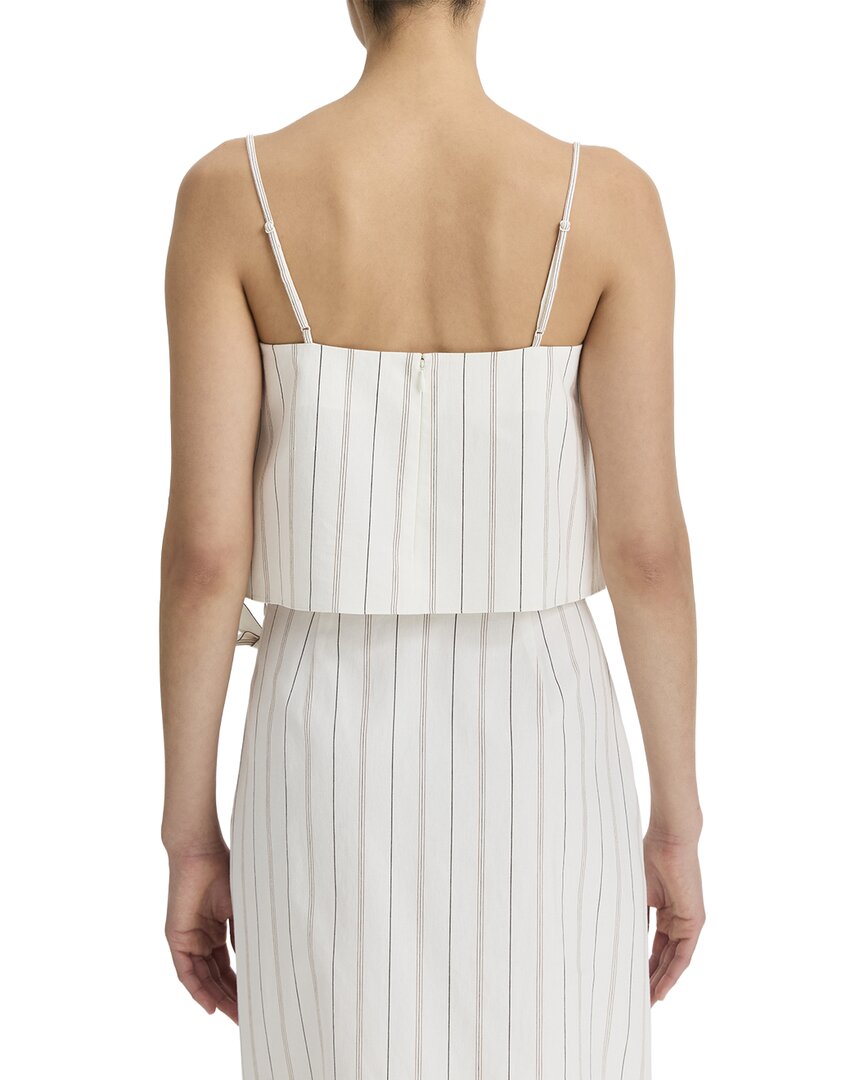 Vince Seedling Stripe Draped Front Tank