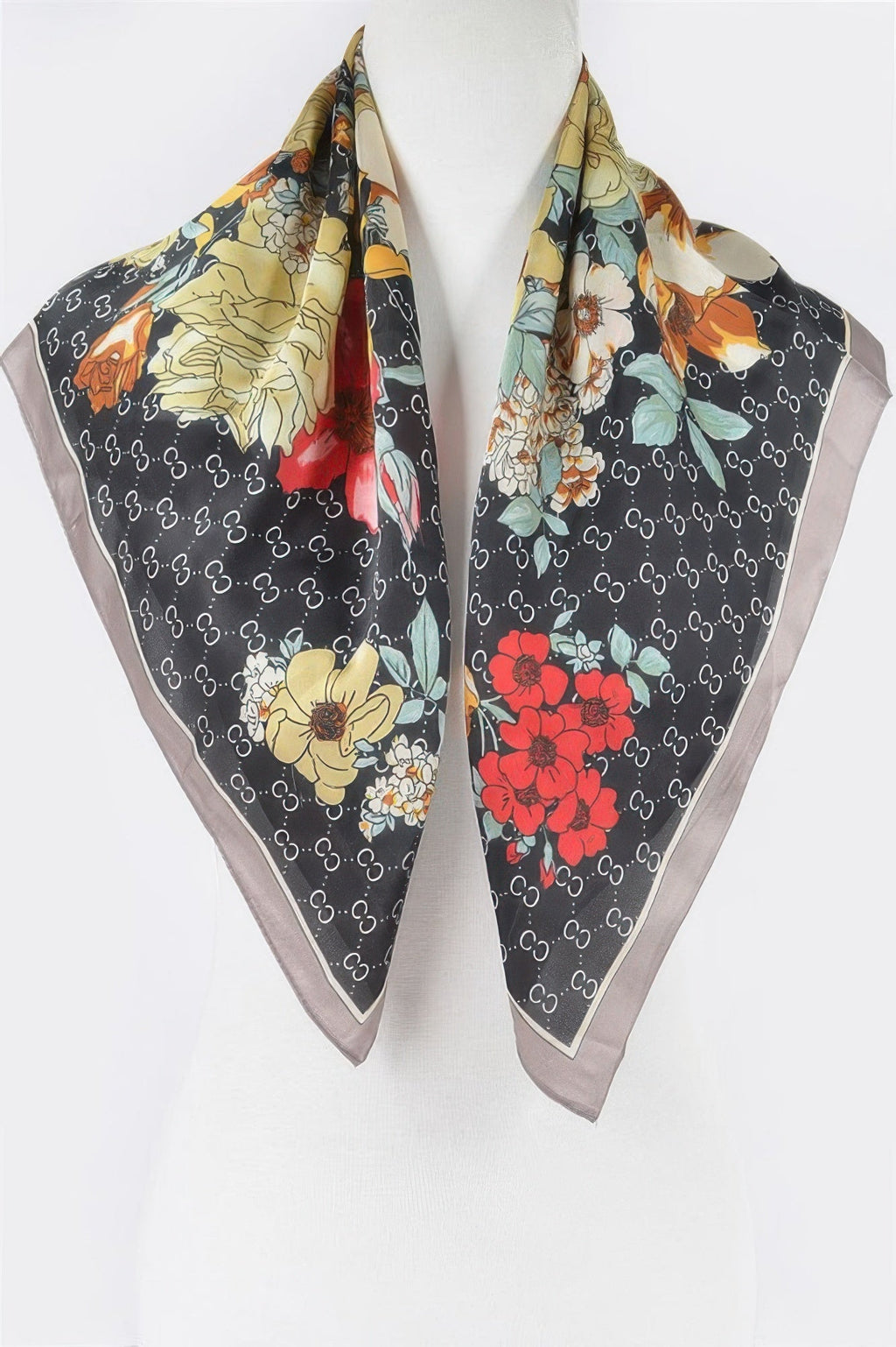Luxe Multi Print Silk Scarf