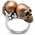 Special Color White Metal Ring with Top Grade Crystal in Clear