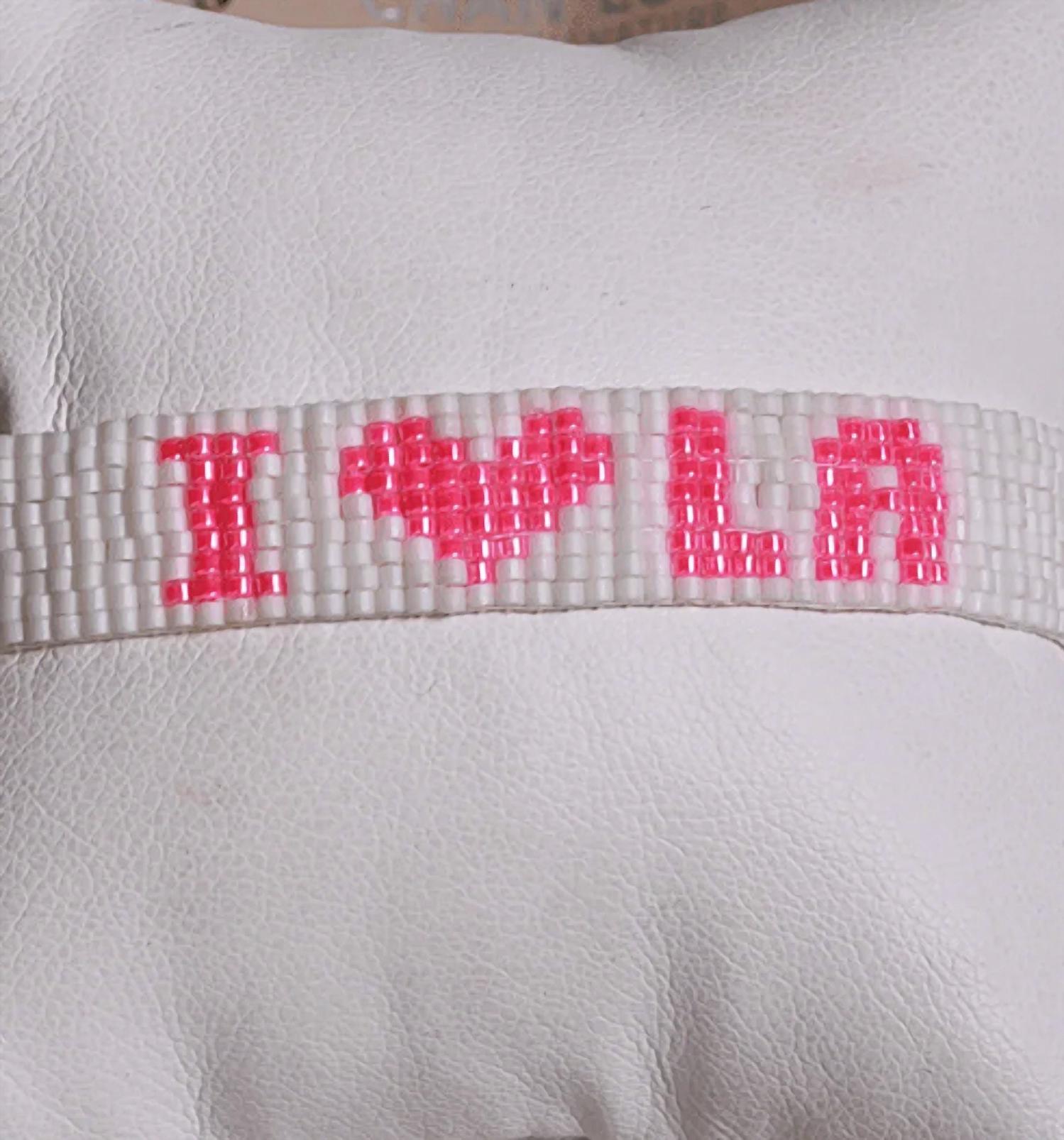 Women's I Love La Bracelet In White