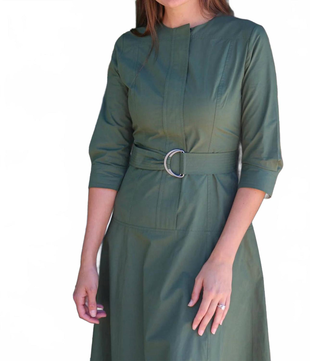 Gianna Dress In Oliver Green