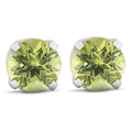 Peridot Studs 14K White Gold 4mm 1/2ct