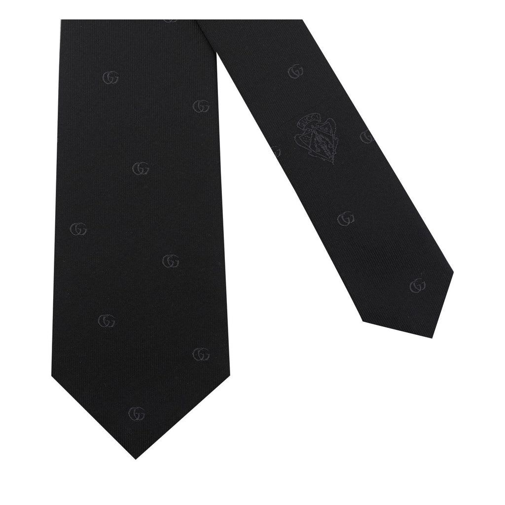 Gucci Men Double G Silk Tie