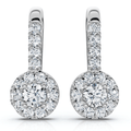 1/4ct Diamond Drop Earrings 14K White Gold