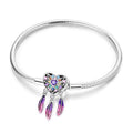 Dreamcatcher Rainbow Heart Charm Bracelet