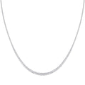 10Ct Graduated Diamond Tennis Necklace Lab Grown 14k Gold 18"