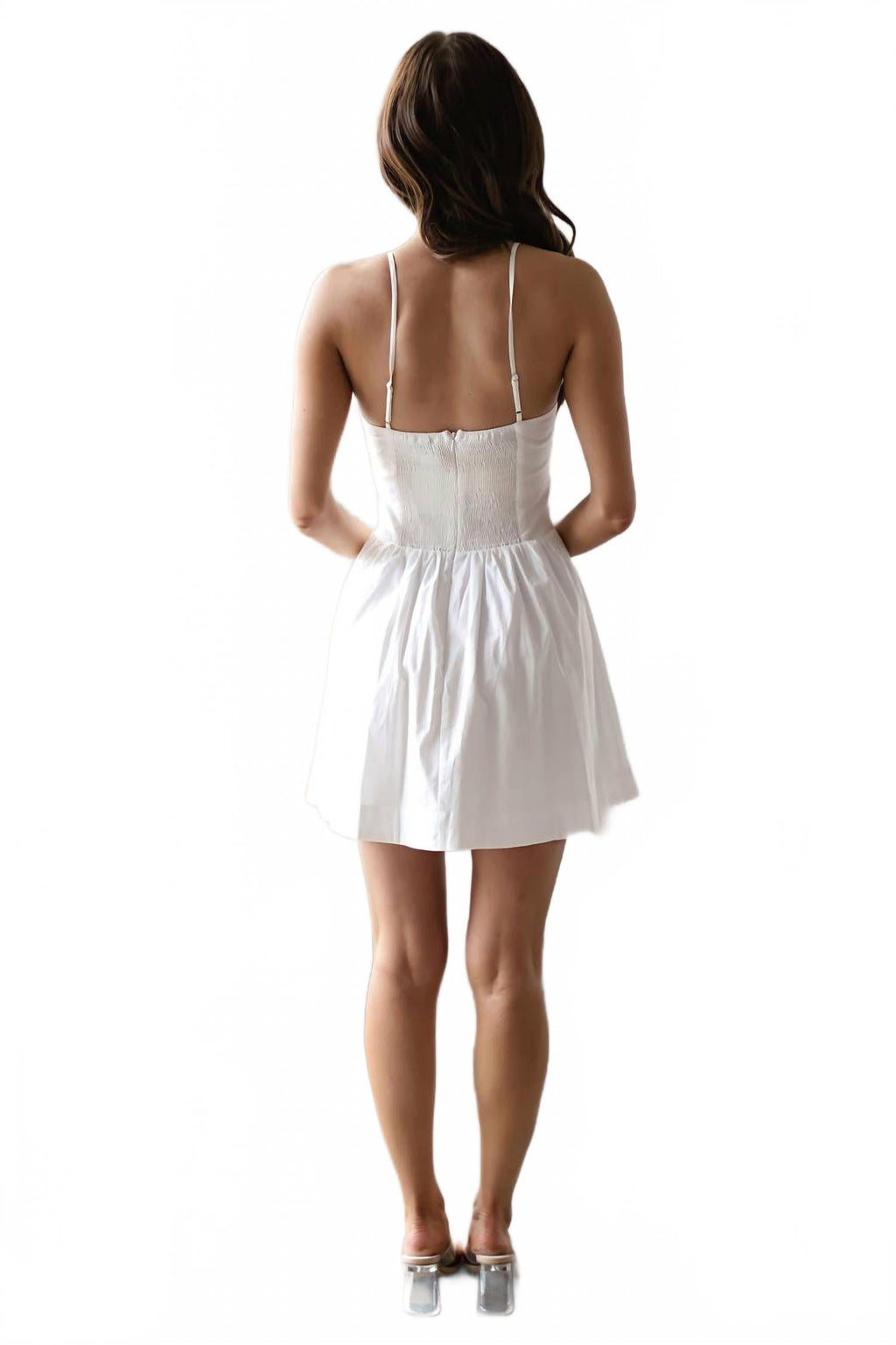 Paisley Mini Dress In White