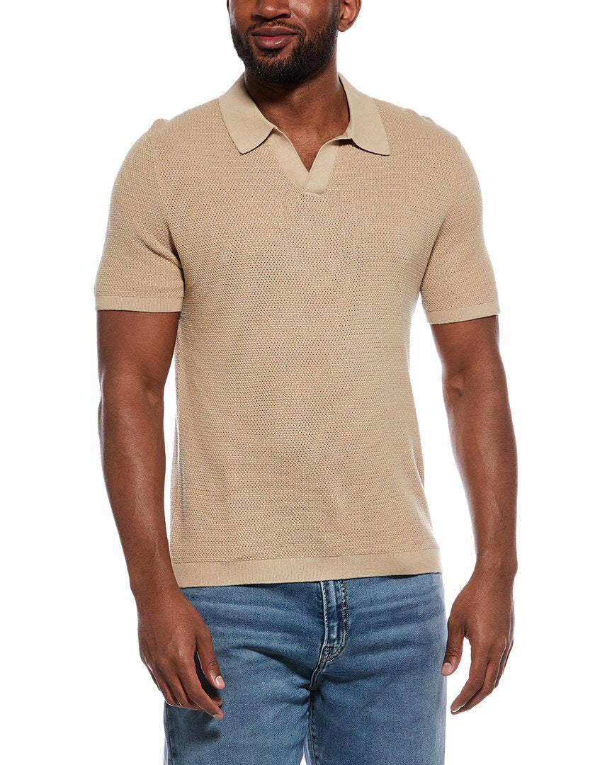 Onia Textured Johnny Collar Polo Shirt