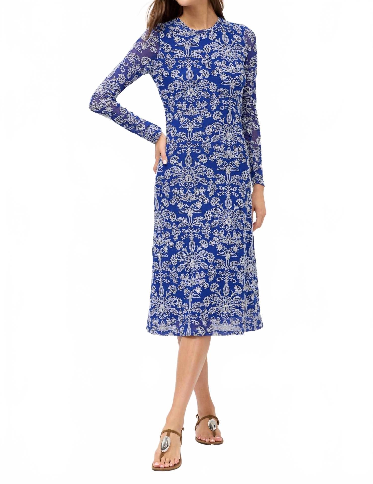Shelly Midi Mesh Dress In Klaudia