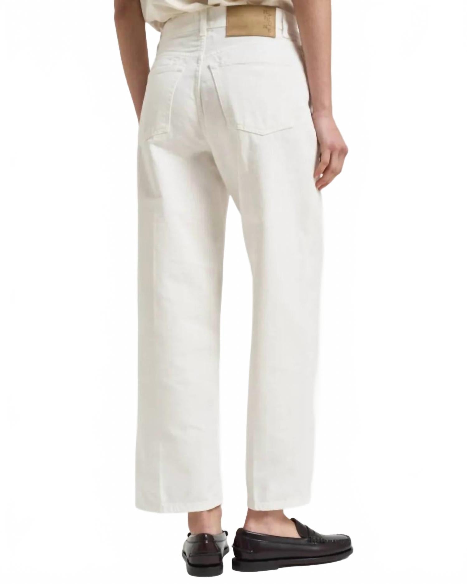Betty Bull Jeans In Off White