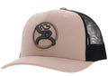 Roughy Strap Trucker Cap In Tan/black