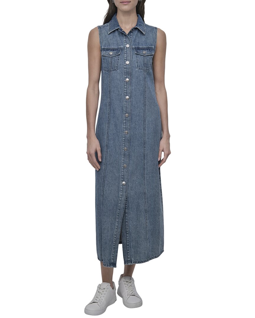 DKNY Maxi Button Front Dress