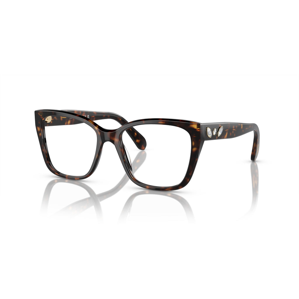 0Sk2008 Oversized Square Frame Eyeglasses with Tortoiseshell Pattern