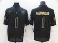 Men's Miami Dolphins #1 Tua Tagovailoa Black Player Game Jersey1