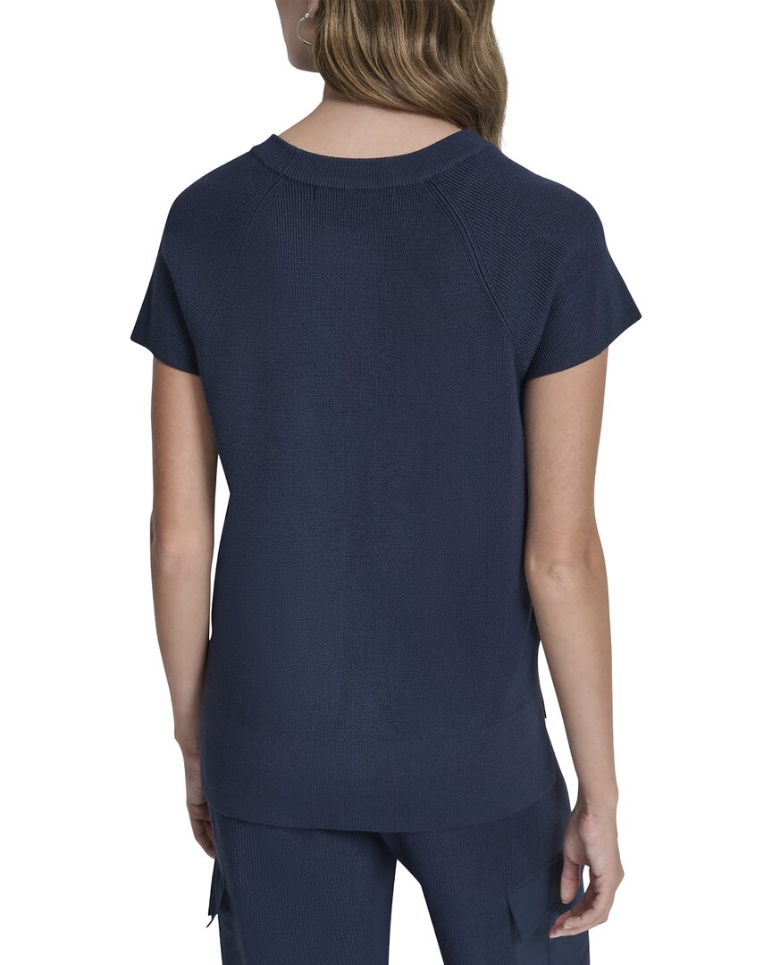 DKNY Crew Neck Pocket Top