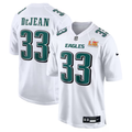 Men's Philadelphia Eagles Cooper DeJean #33 Tundra White Super Bowl LIX Fashion Game Jersey1