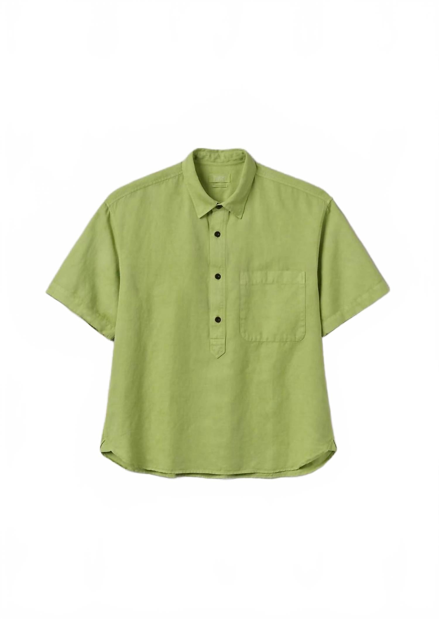 Short Sleeve Pullover Shirt In Matcha