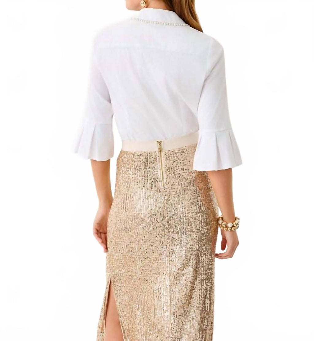 Pearl Lilly Shirt In Resort White