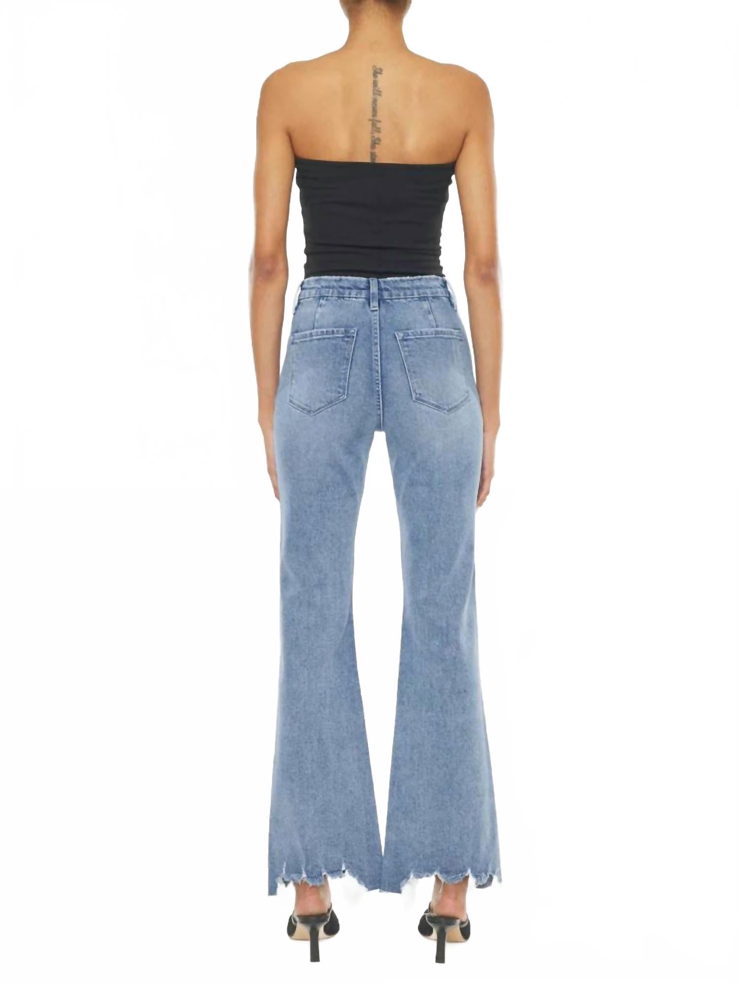 Hawthorne High Rise Flared Jeans In Denim