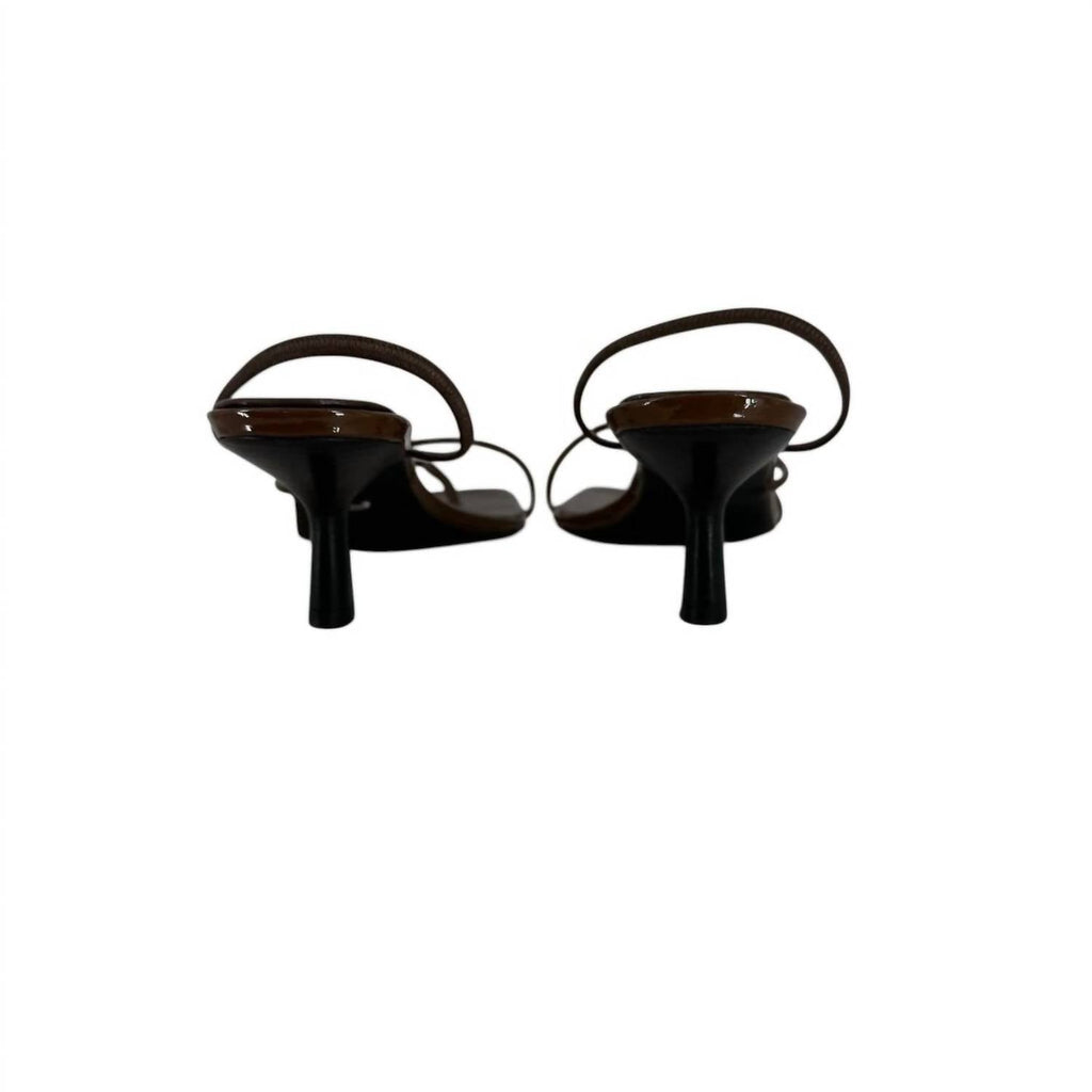 Women's Ruma Mocha Patent Leather Sandals In Black