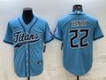 Men's Tennessee Titans Derrick Henry #22 Light Blue Game jersey