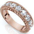 1Ct Heather Diamond Vintage Wedding Ring 10k Gold Lab Grown