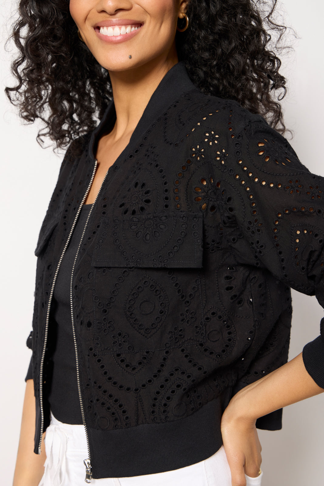 Women's Ryan Eyelet Bomber Jacket