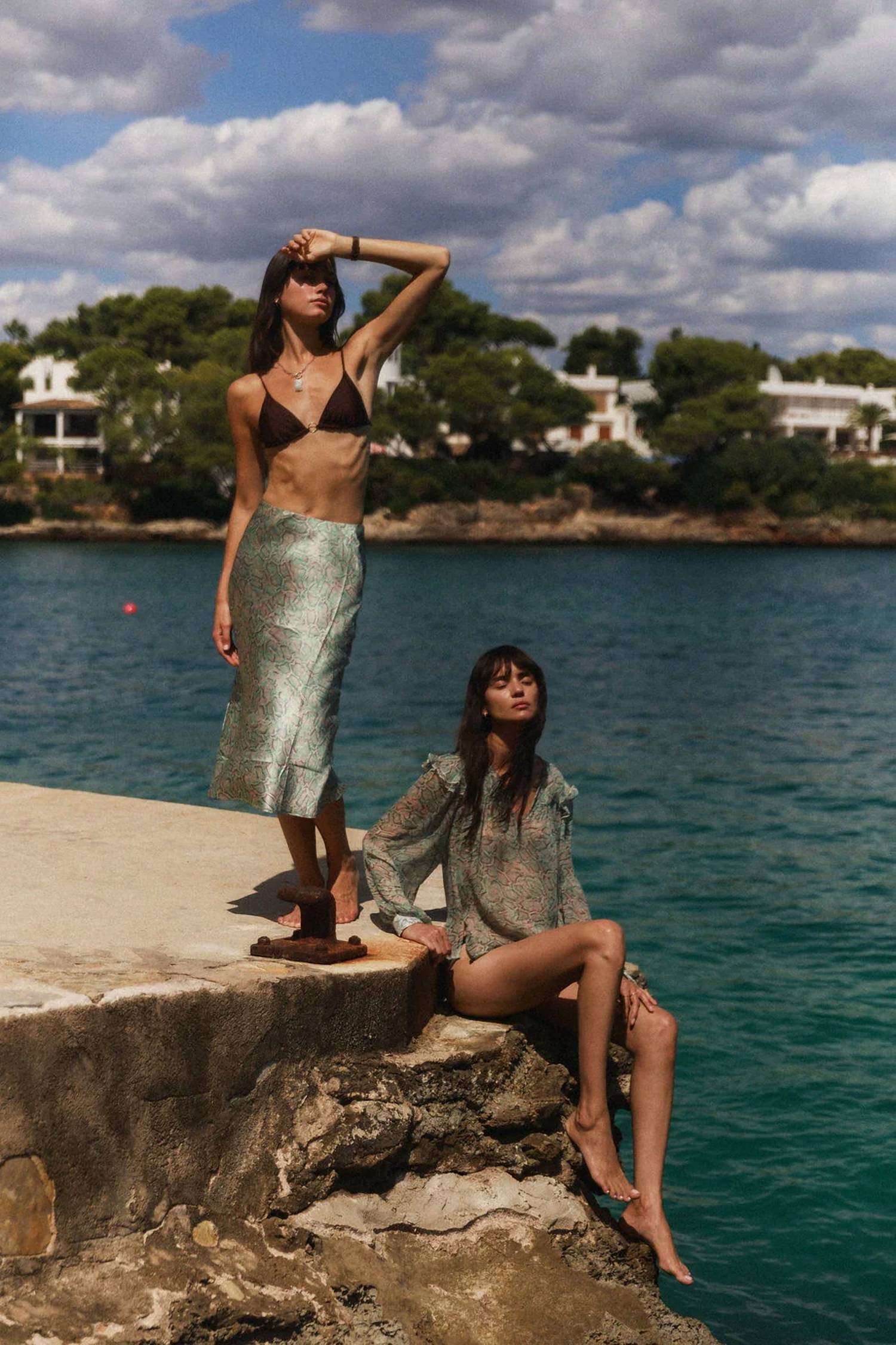 Women's Catya Blouse In Island Snake