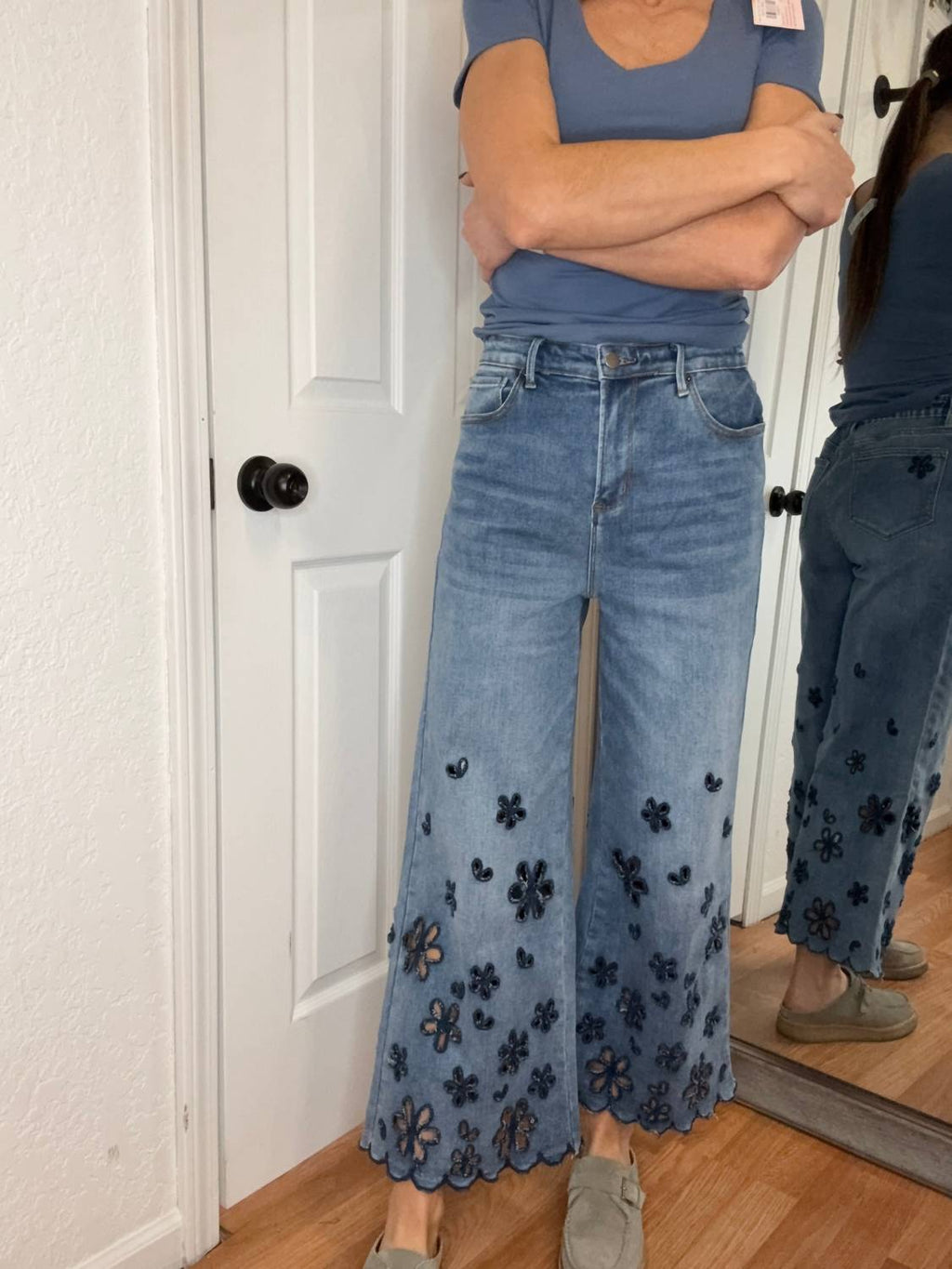 Wallflower Cutout Denim Jeans In Blue