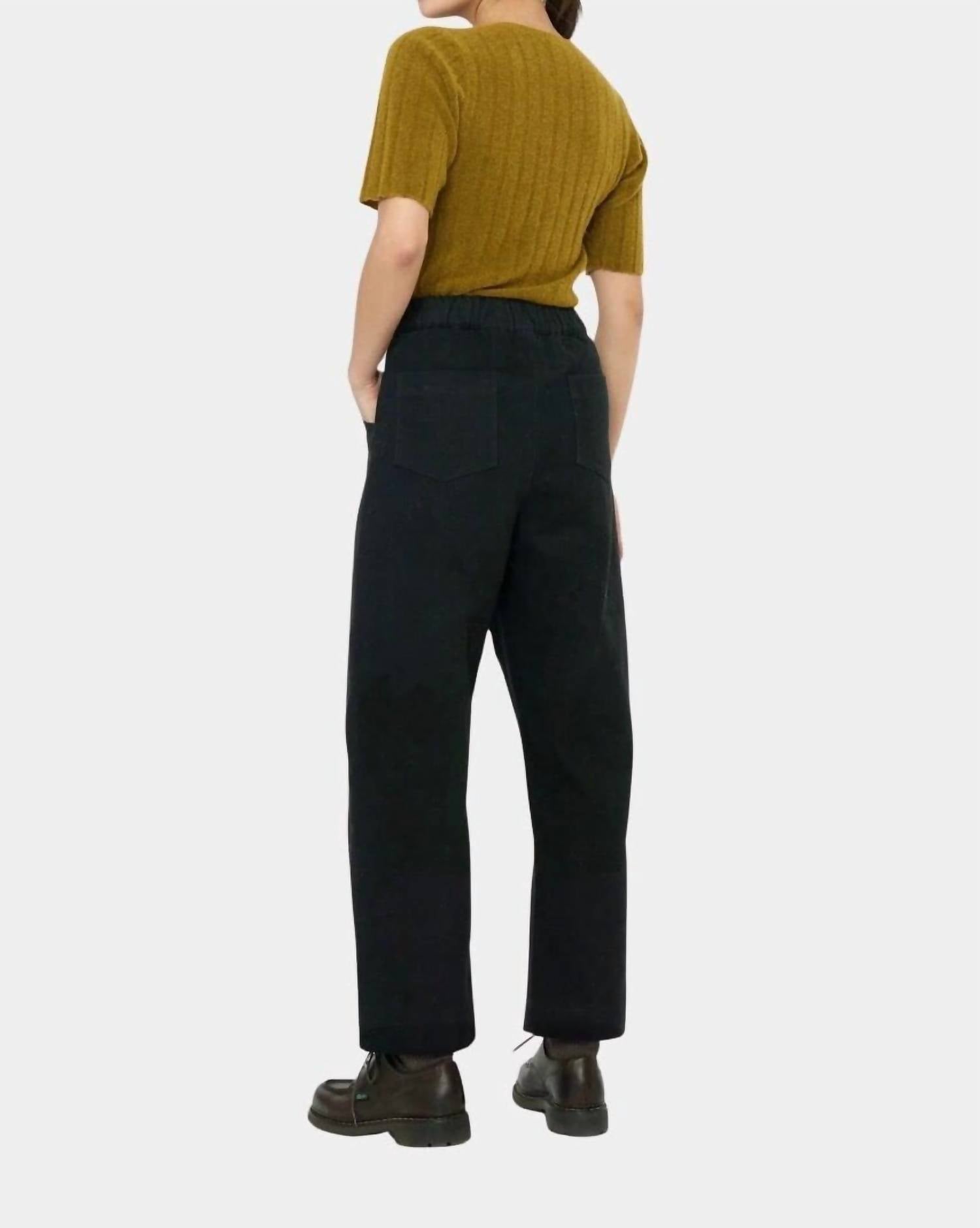 Signature Curve Legged Trousers In Black
