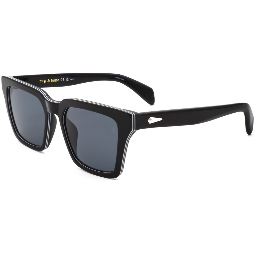 Rag & Bone Men's 52 mm Black Sunglasses