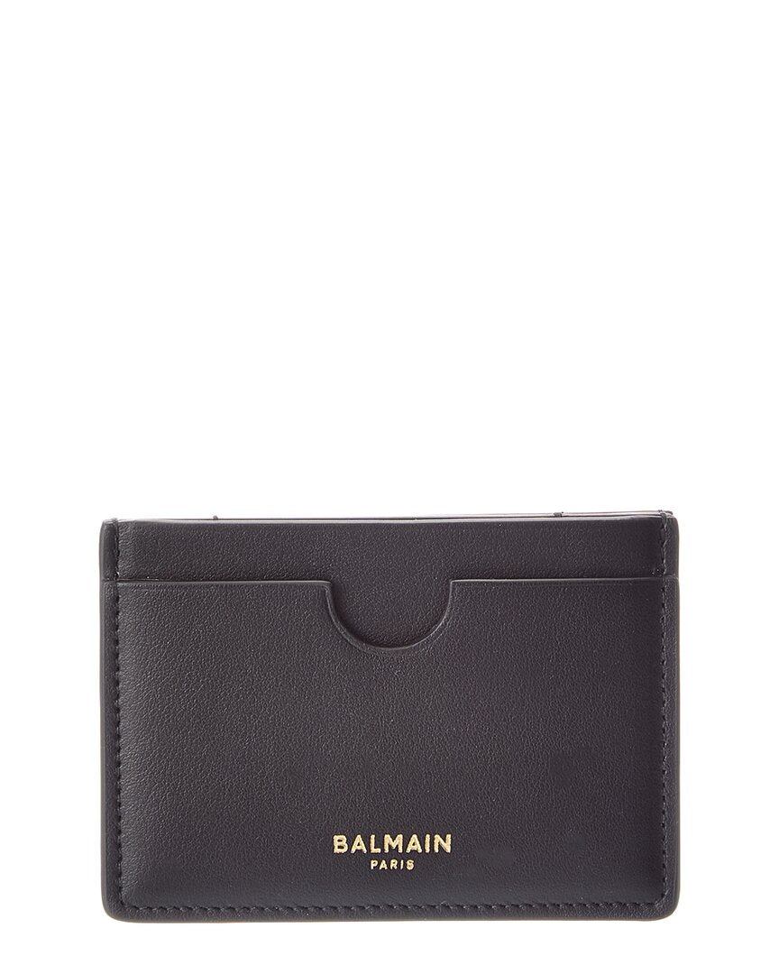 Balmain Logo Leather Card Case