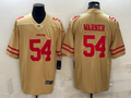 Men's San Francisco 49ers Fred Warner #54 Gold Inverted Legend Jersey1