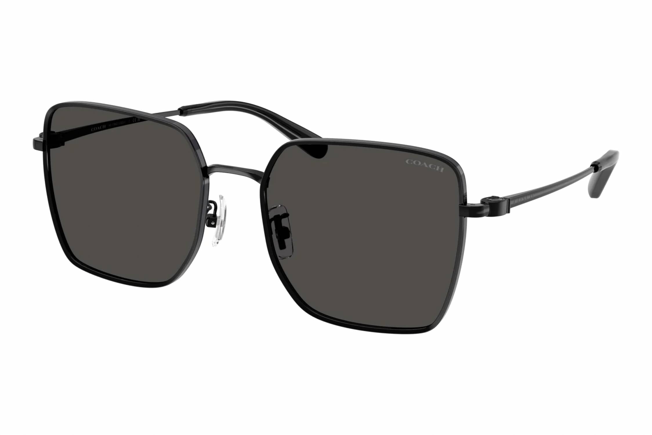 Women's Hc 7184D Sunglasses In Shiny Black/dark Grey / Grey Solid
