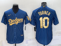 Men's Los Angeles Dodgers Justin Turner #10 Blue Player jersey