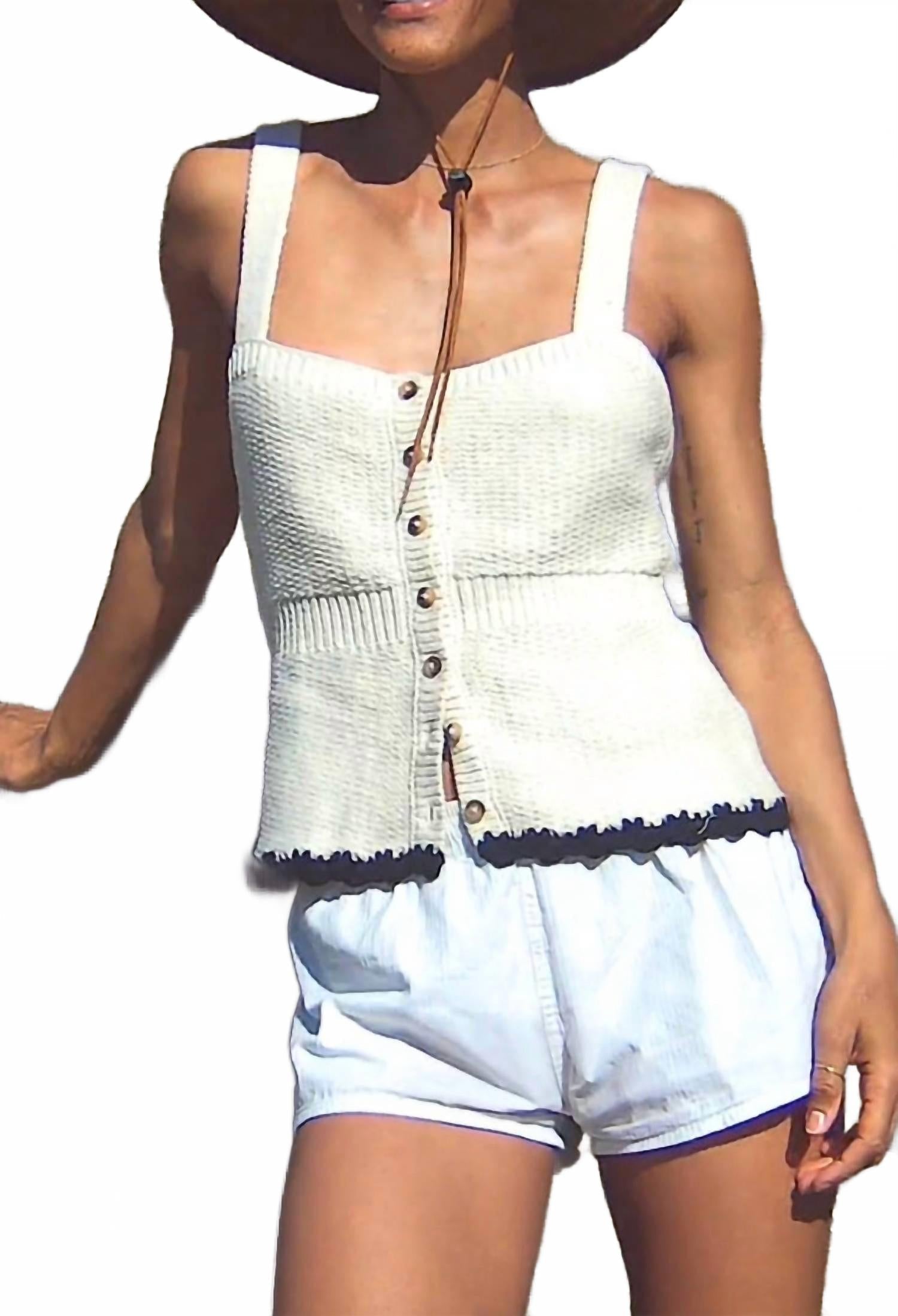 Iren Knit Top In Ivory