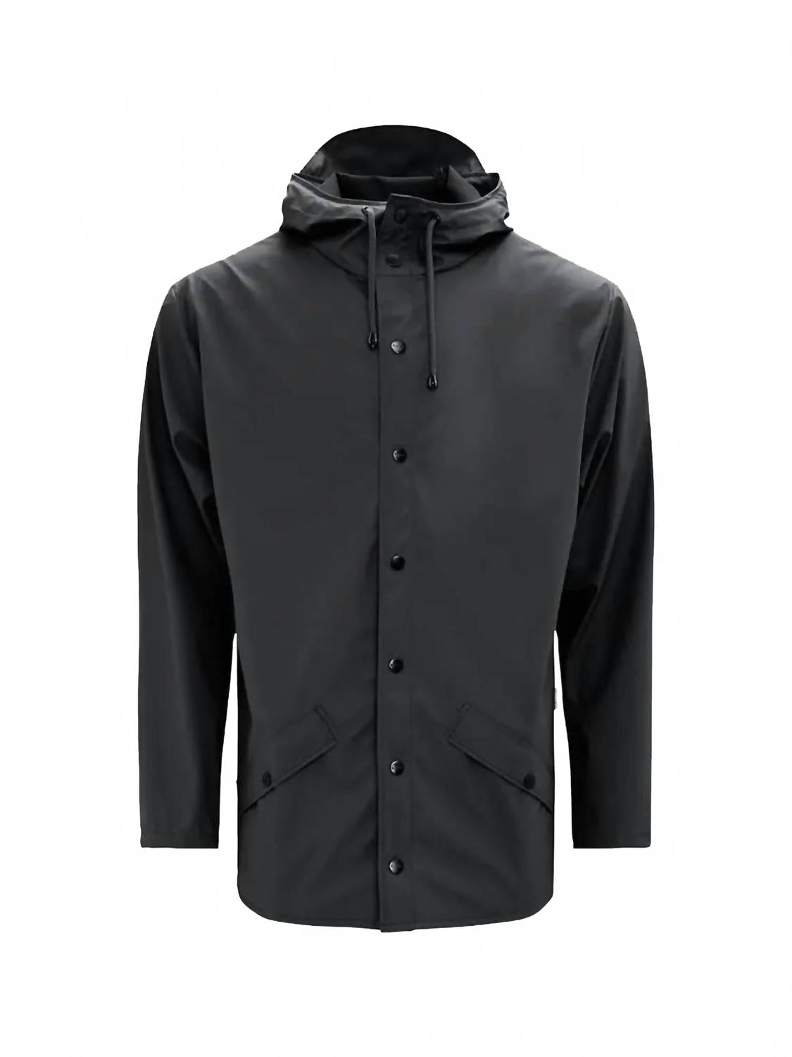 Unisex Waterproof Jacket In Black