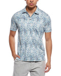Raffi Leaf Print Polo Shirt