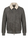 Brunello Cucinelli Men Leather Jacket