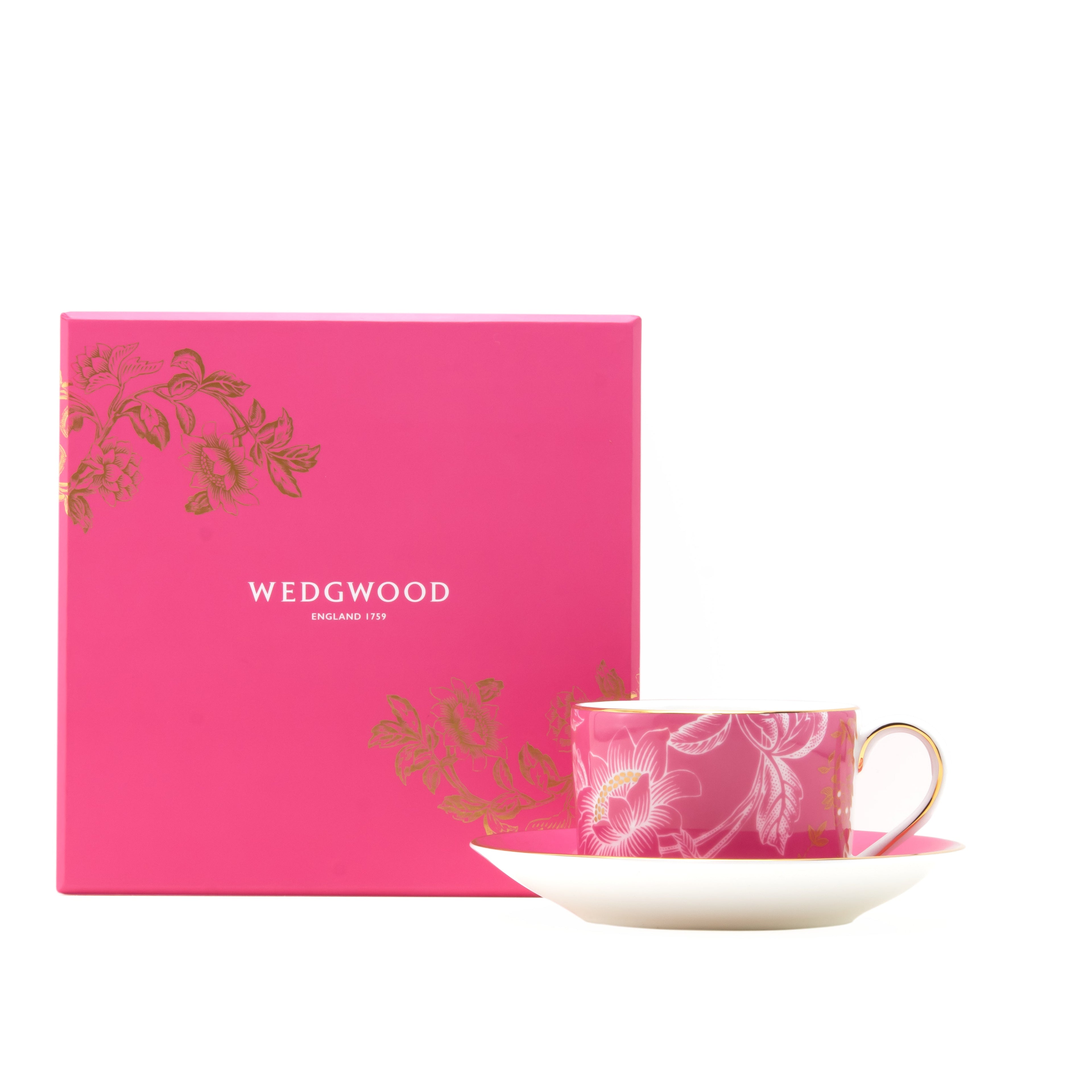 Wonderlust Pink Tonquin Teacup & Saucer