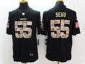 Men's Los Angeles Chargers Junior Seau #55 Black Game Player Jersey1