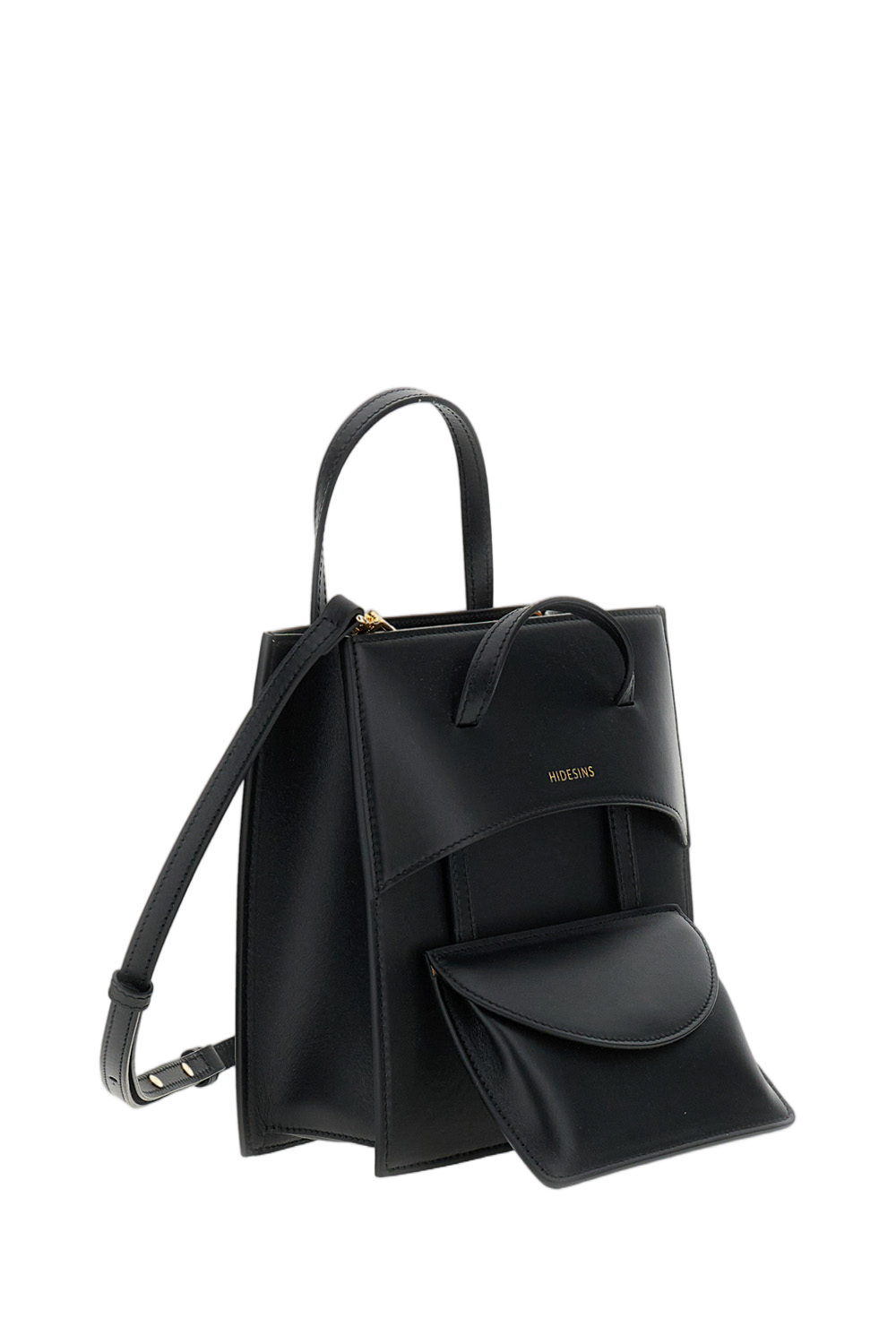 Black Pocket M Leather Bag
