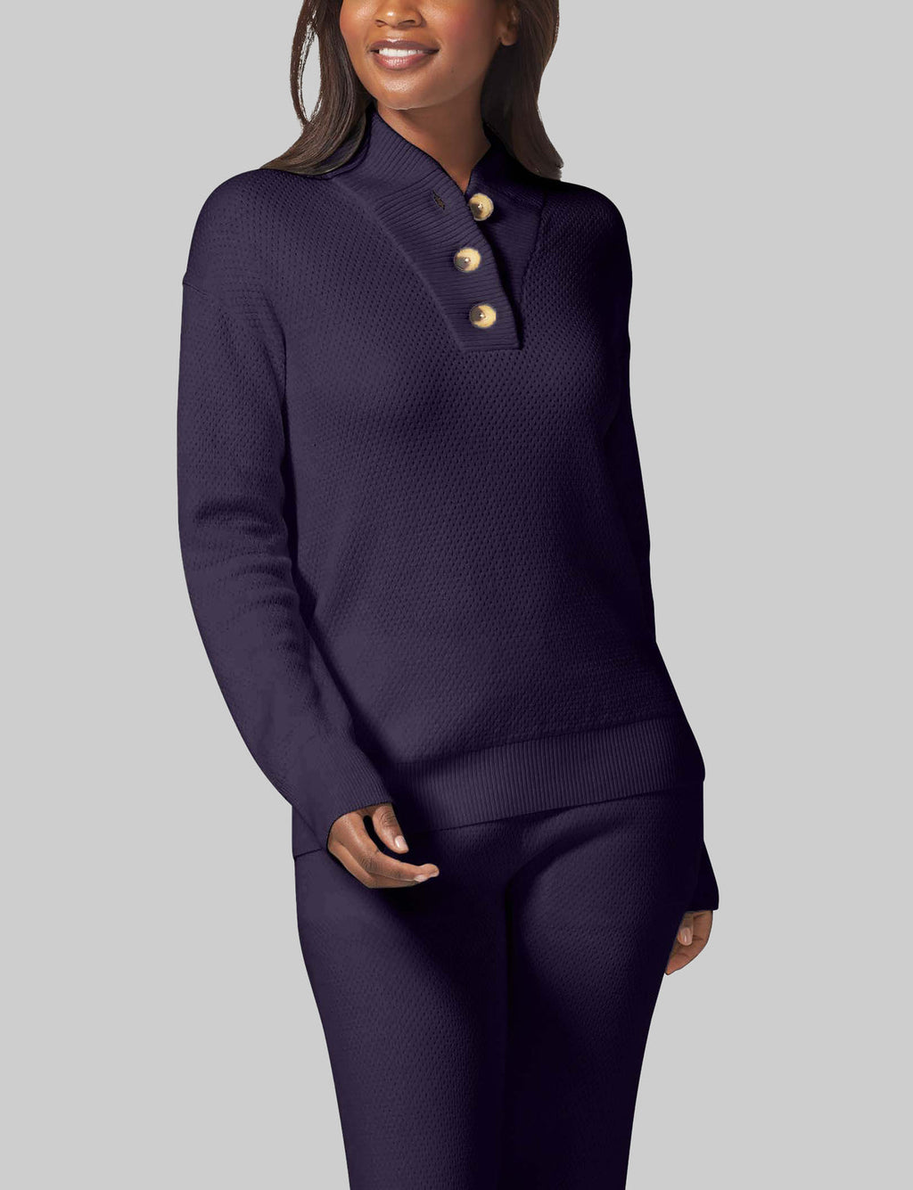 Women's Sweater Lounge Henley Shirts