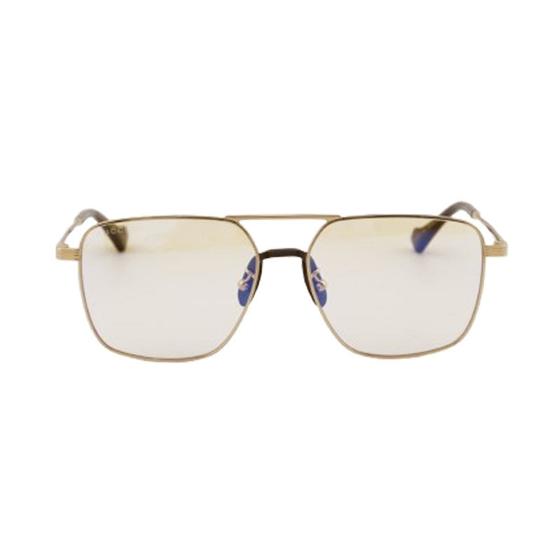 Gucci Sunglasses Aviator Full Rim, Gold Frame And Yellow Photocromatic Lens Gg0743S006