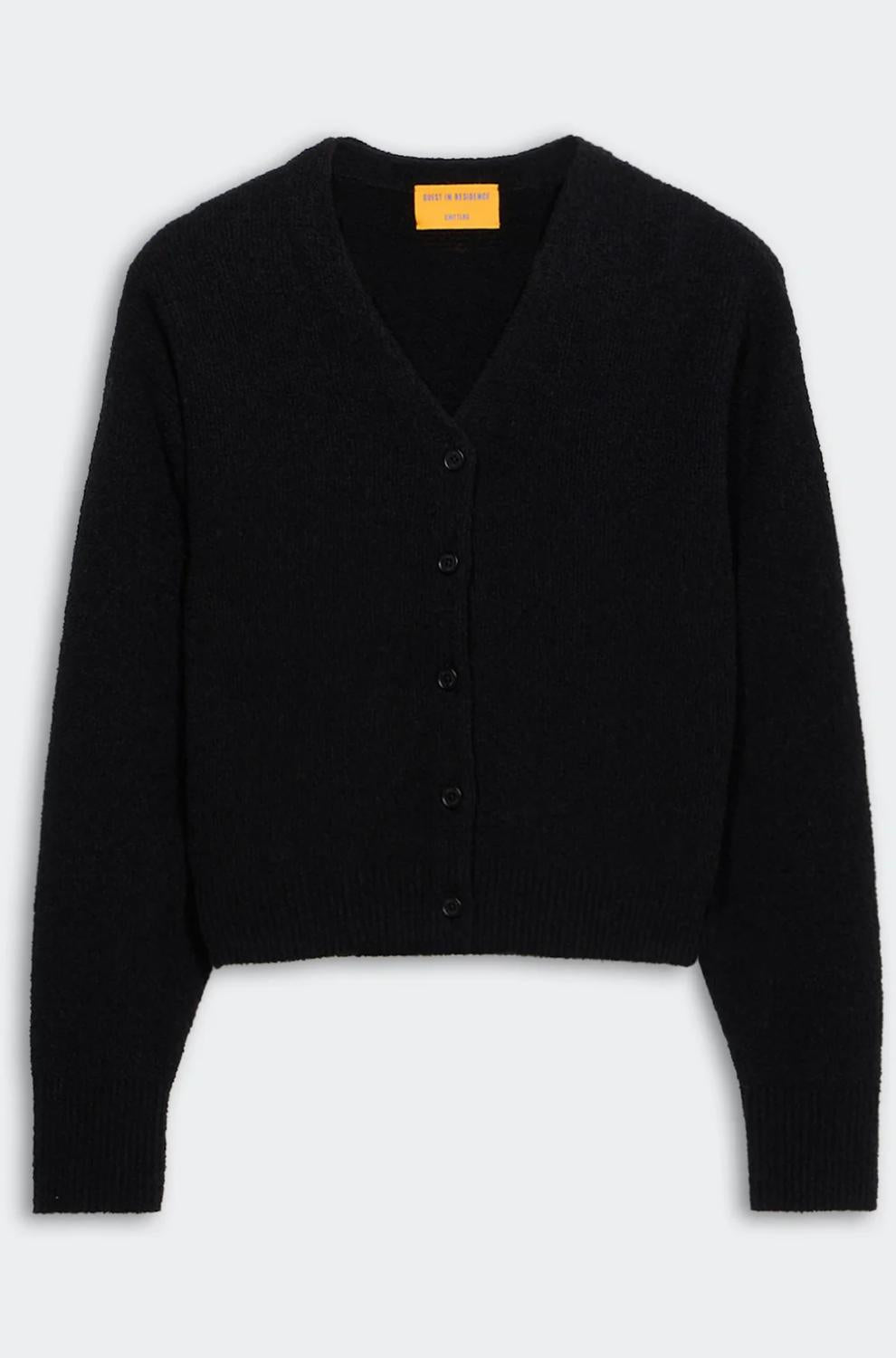 Boucle Collegiate Cardigan In Black