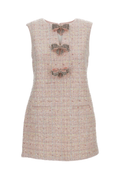 Sequin Boucle Bow Mini Dress